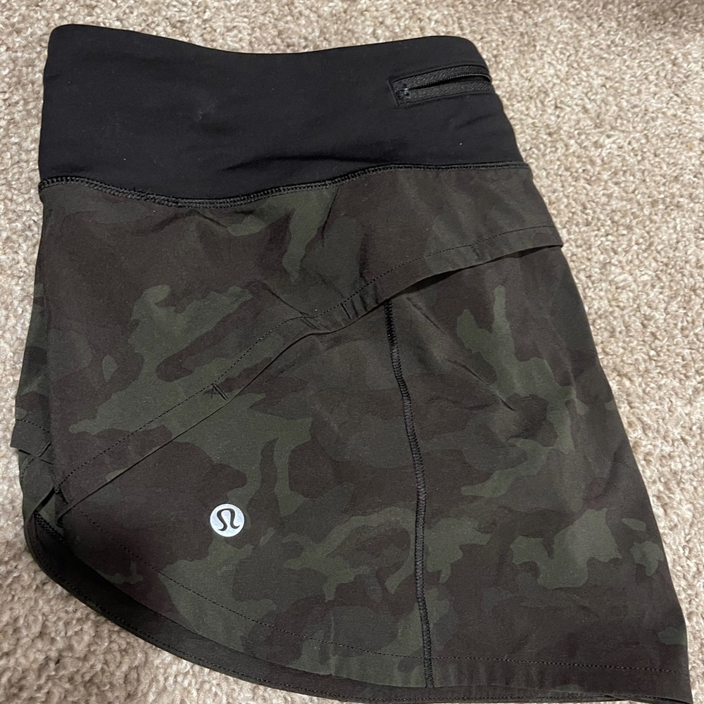 Camo Lululemon Shorts 8 in